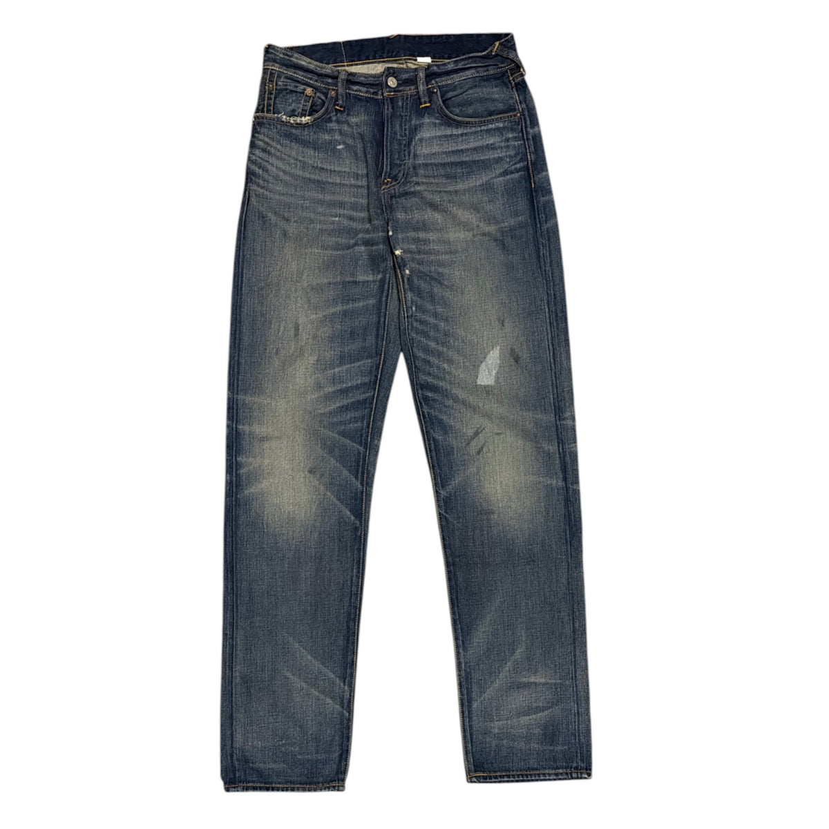 Evisu Silver Back Pocket Logo Distressed Jeans