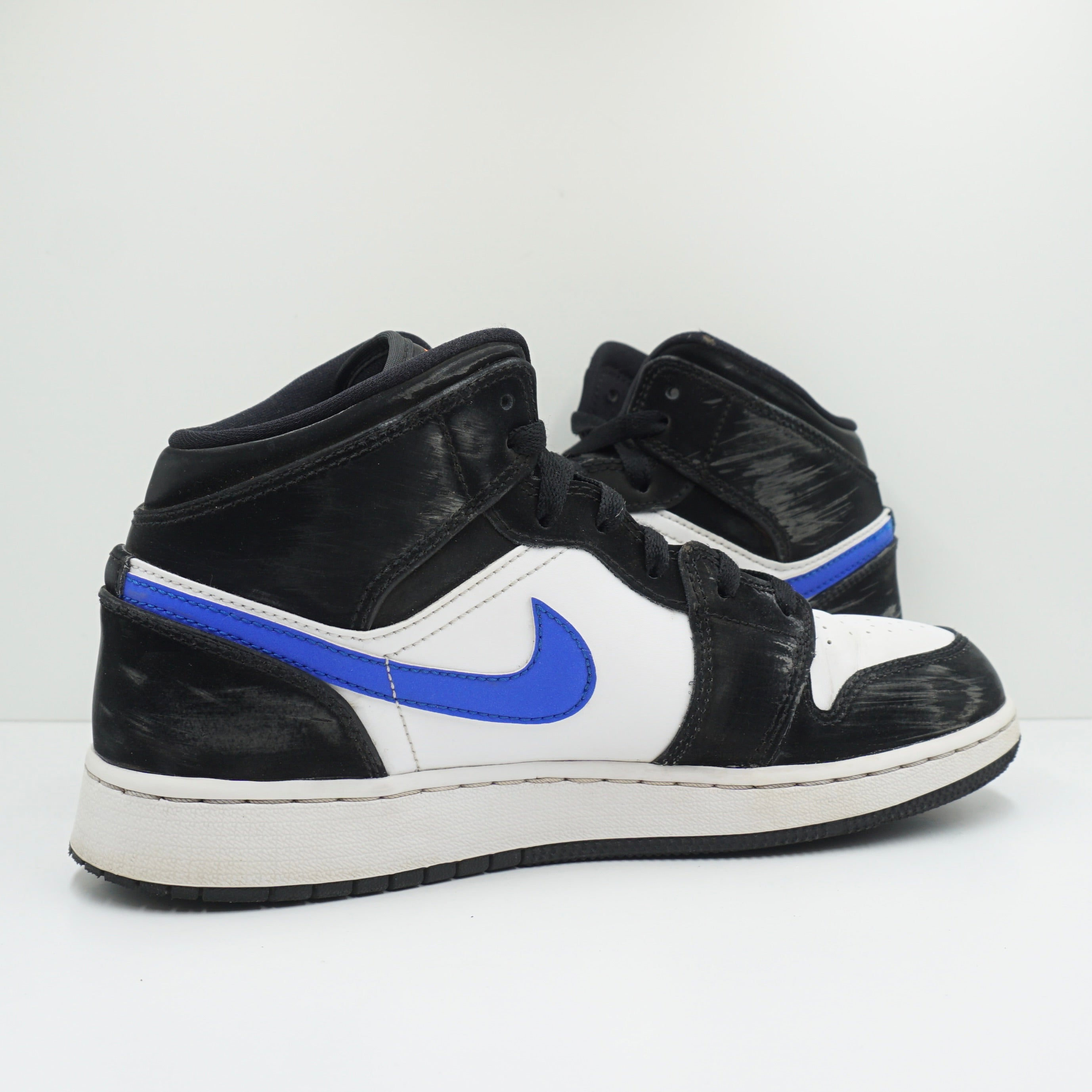 Jordan 1 Mid Black Racer Blue White (GS)