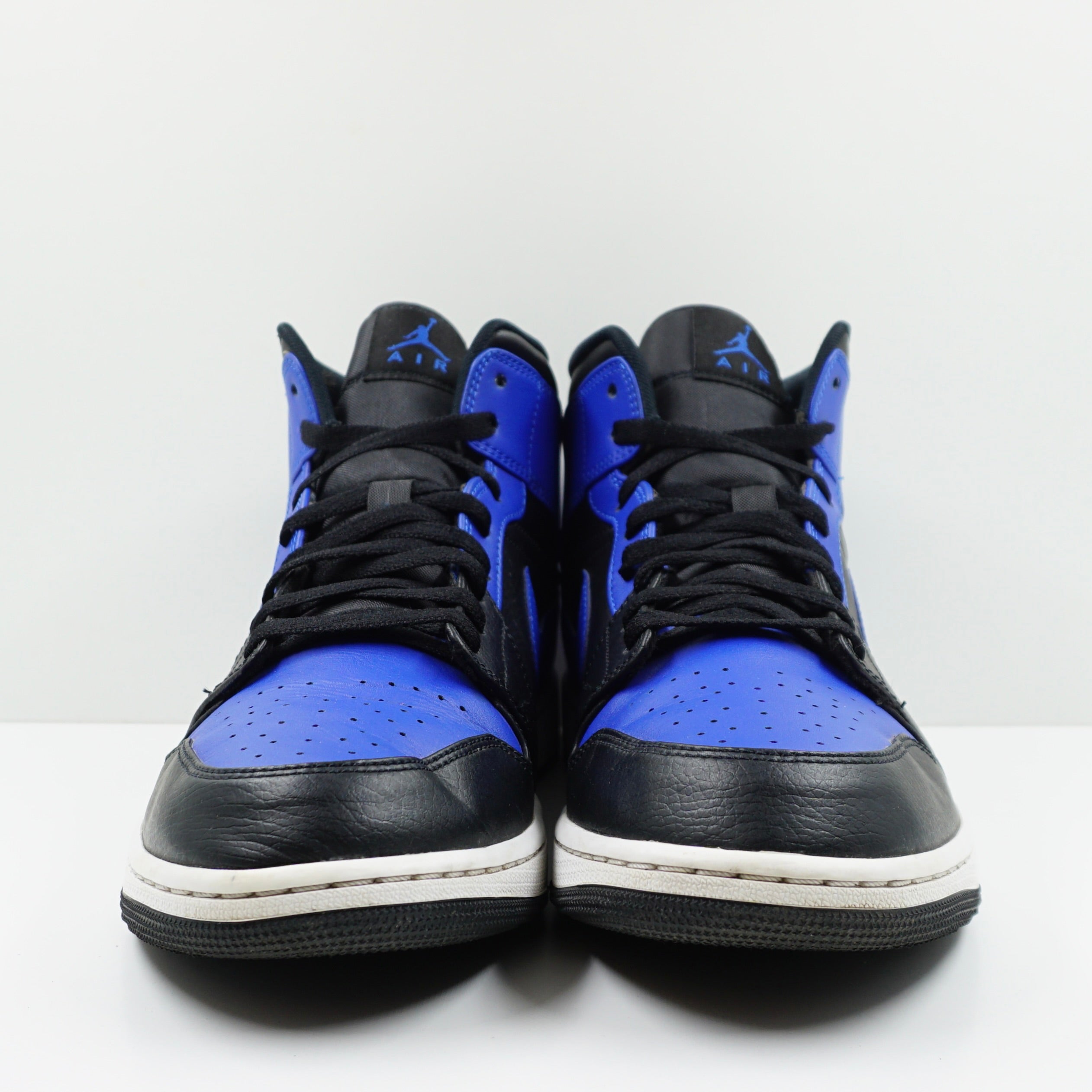 Jordan 1 Mid Hyper Royal Tumbled Leather