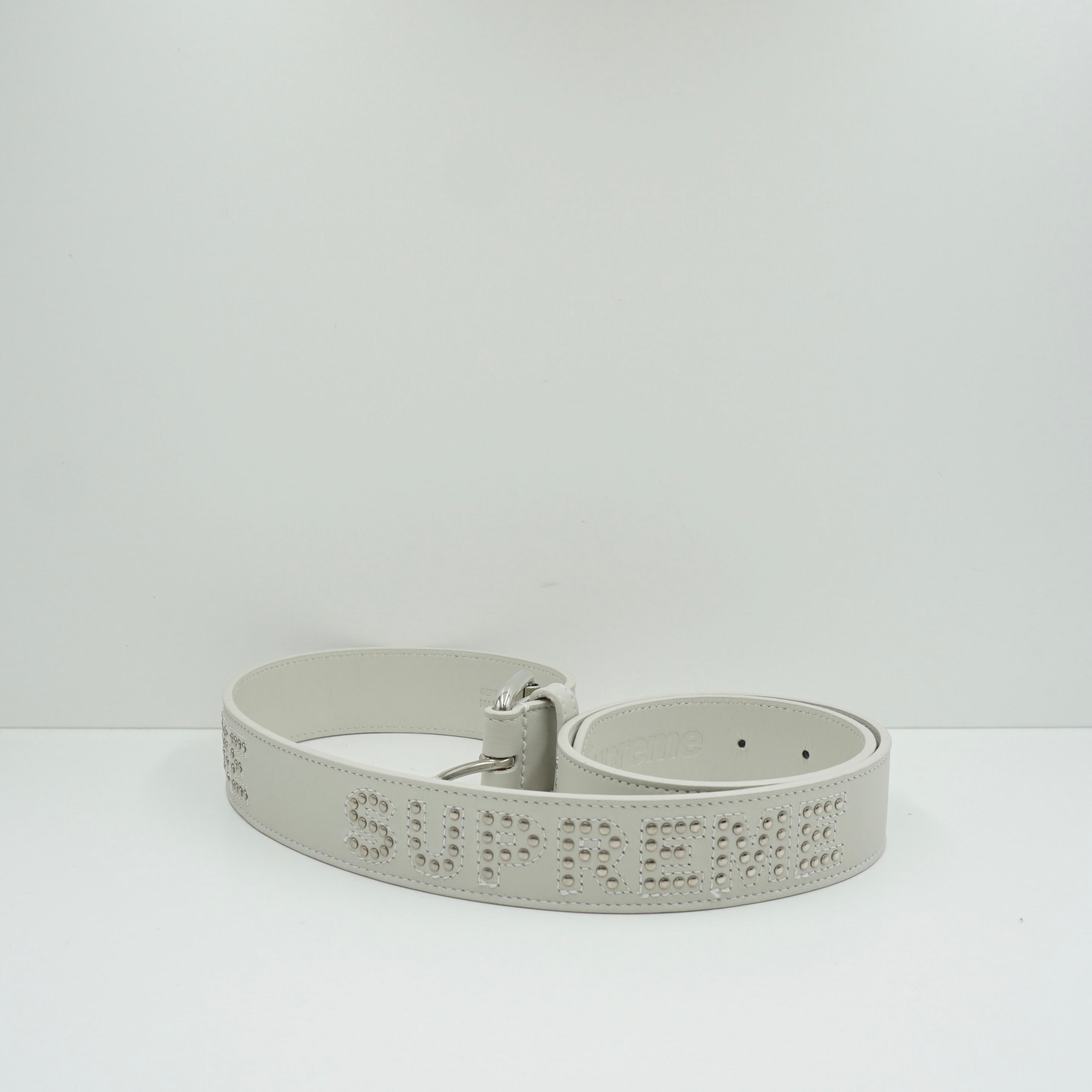Supreme Studded Logo Belt Grey