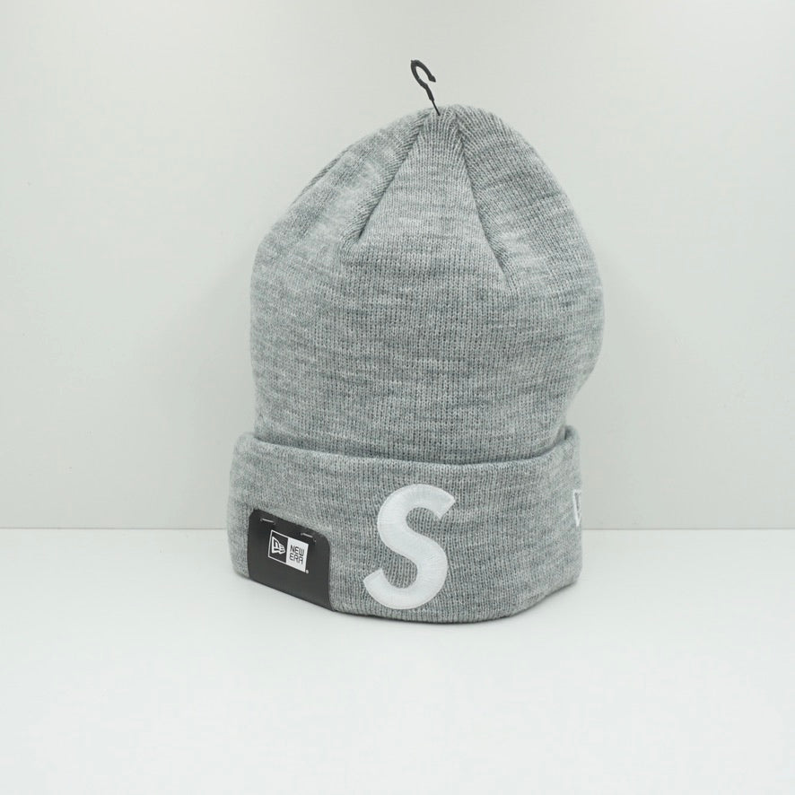 Supreme FW23 New Era S Logo Beanie Heather Grey