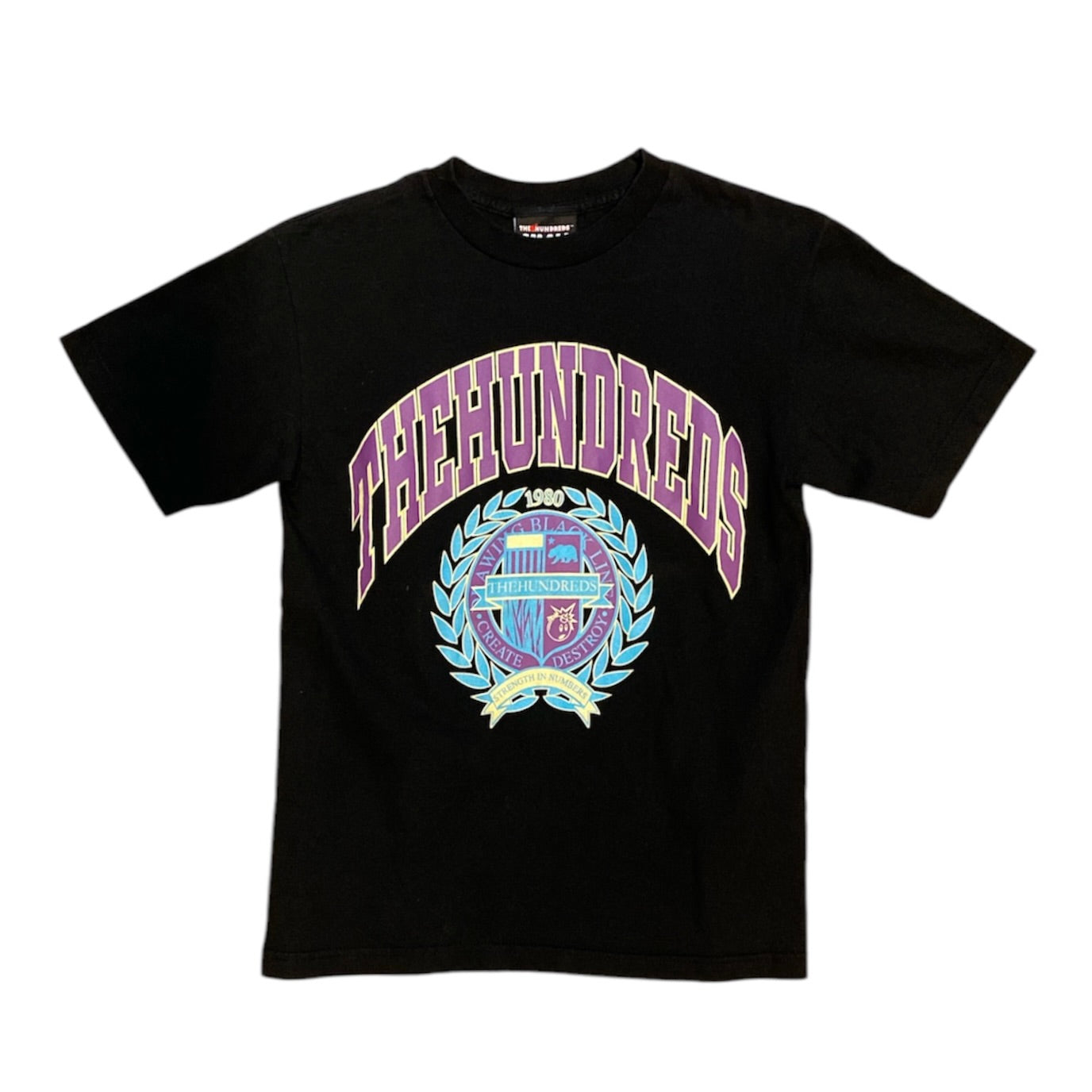 The Hundreds College Badge Black Tshirt