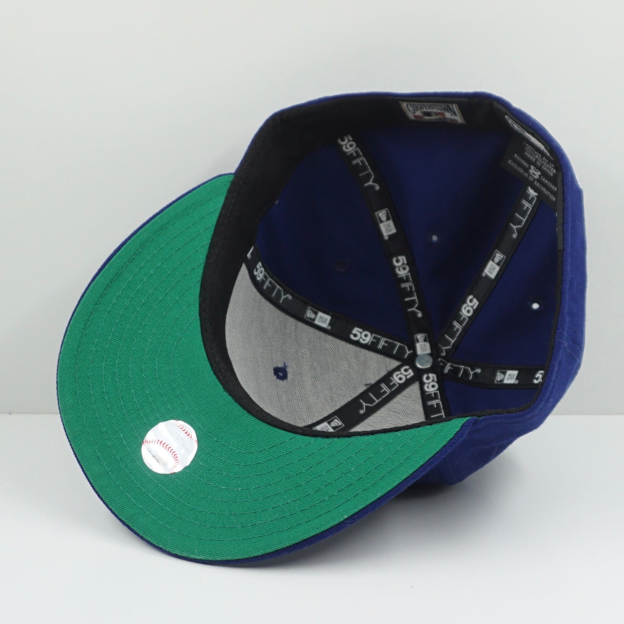 New Era Cooperstown Brooklyn Dodgers Blue White Fitted Cap