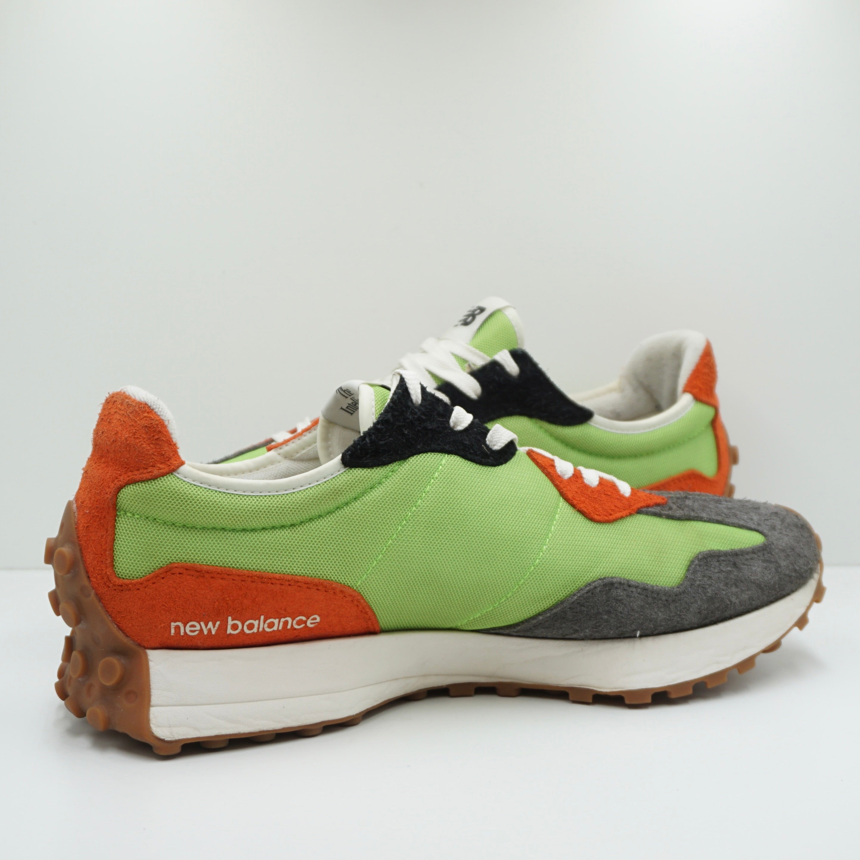 New Balance 327 Lime Green Red Grey