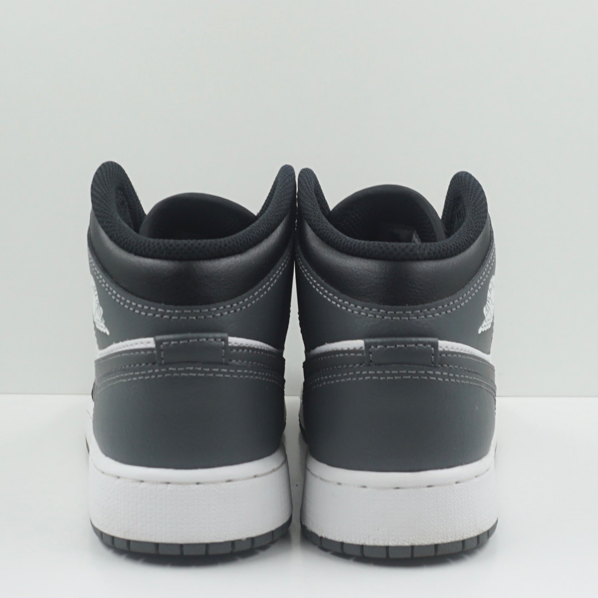 Jordan 1 Mid Black White Iron Grey (GS)