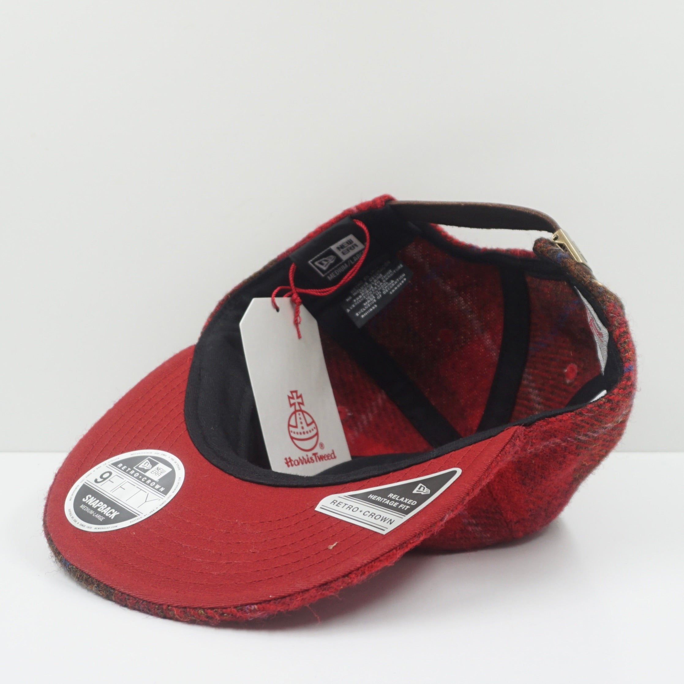 New Era Yankees Red Harris Tweed Adjustable Retro Crown Cap