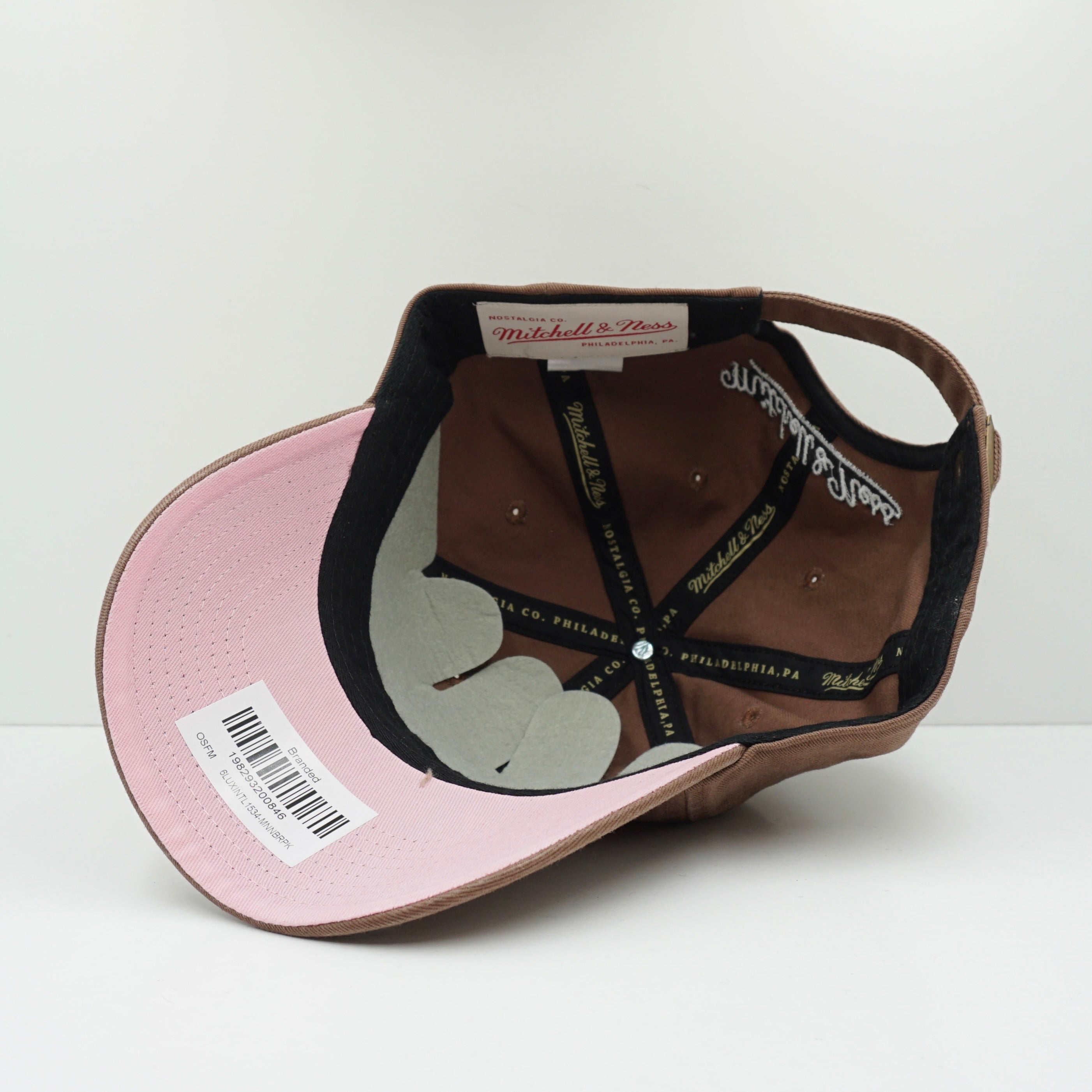 Mitchell & Ness Los Angeles Brown Pink Adjustable Cap