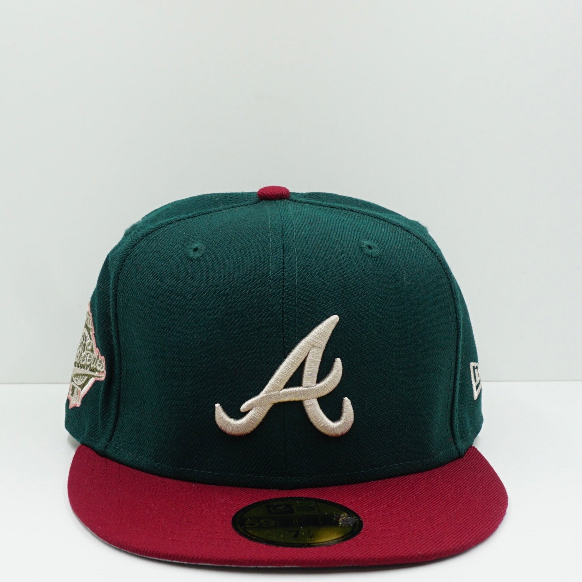 New Era Cooperstown Atlanta Braves Green Red Fitted Cap
