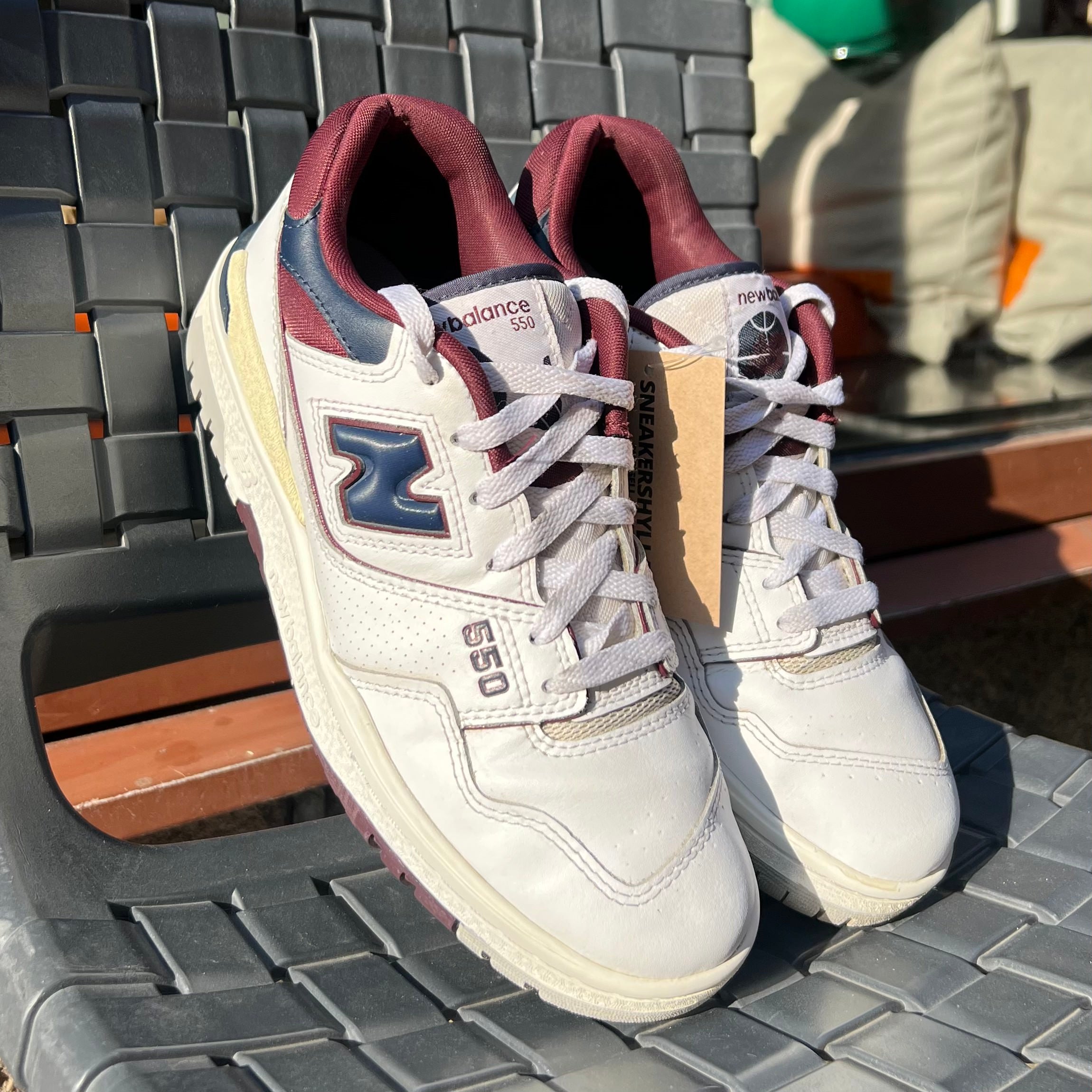 New Balance 550 White Navy NB Burgundy