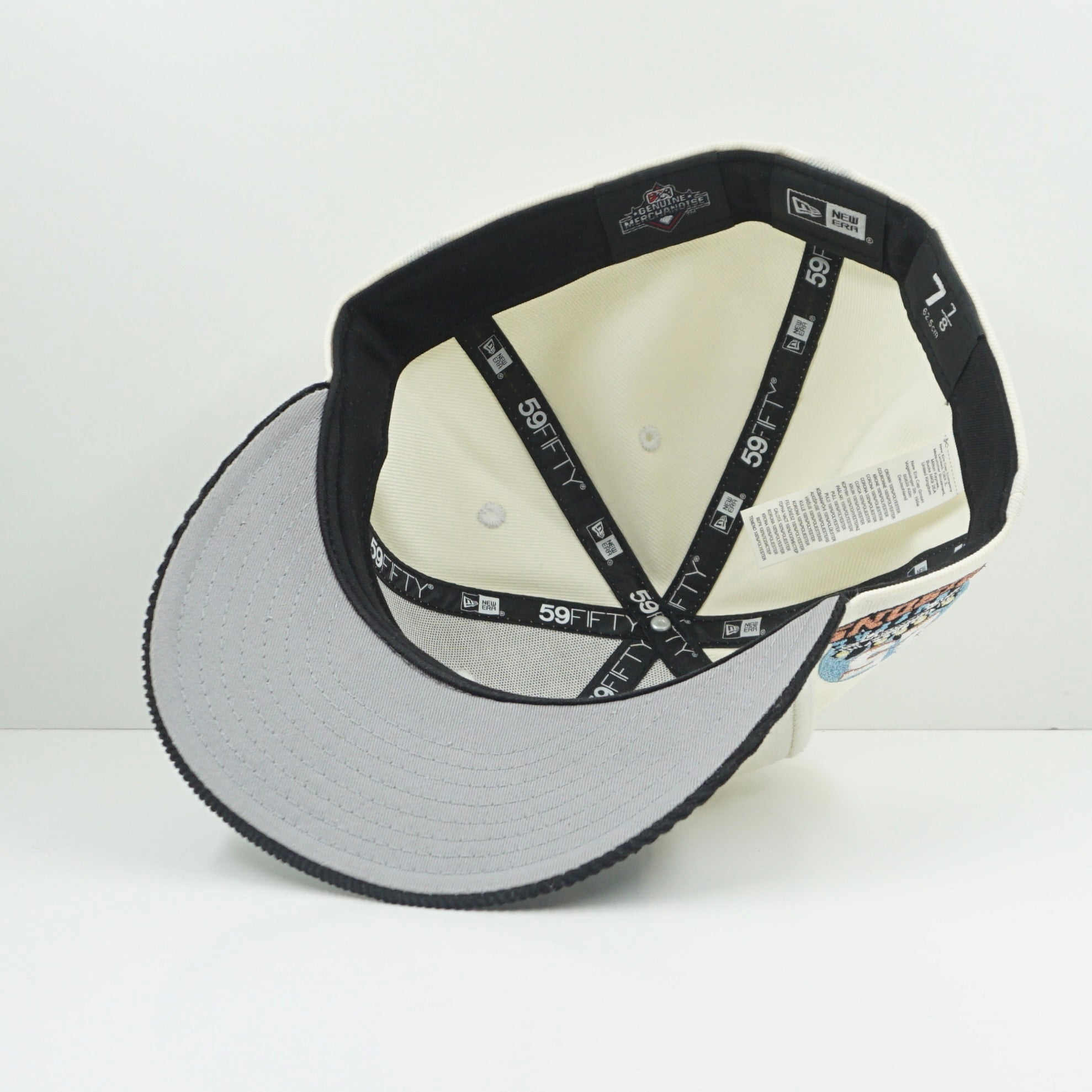 New Era Buffalo Bisons Beige Black Corduroy Brim Fitted Cap