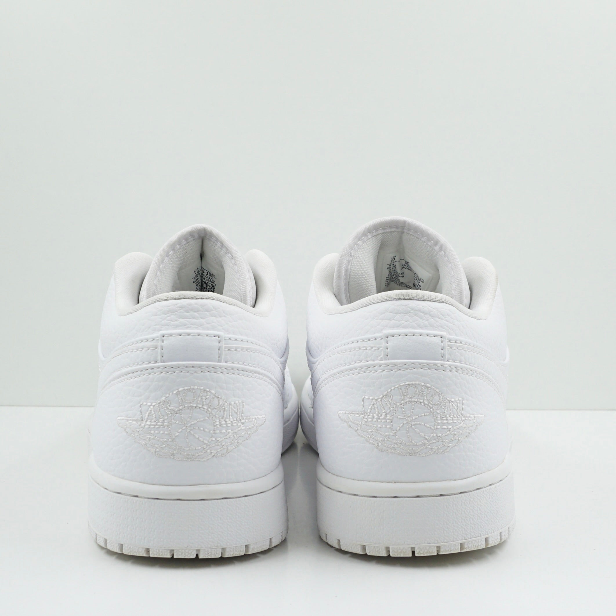 Jordan 1 Low Triple White Tumbled Leather