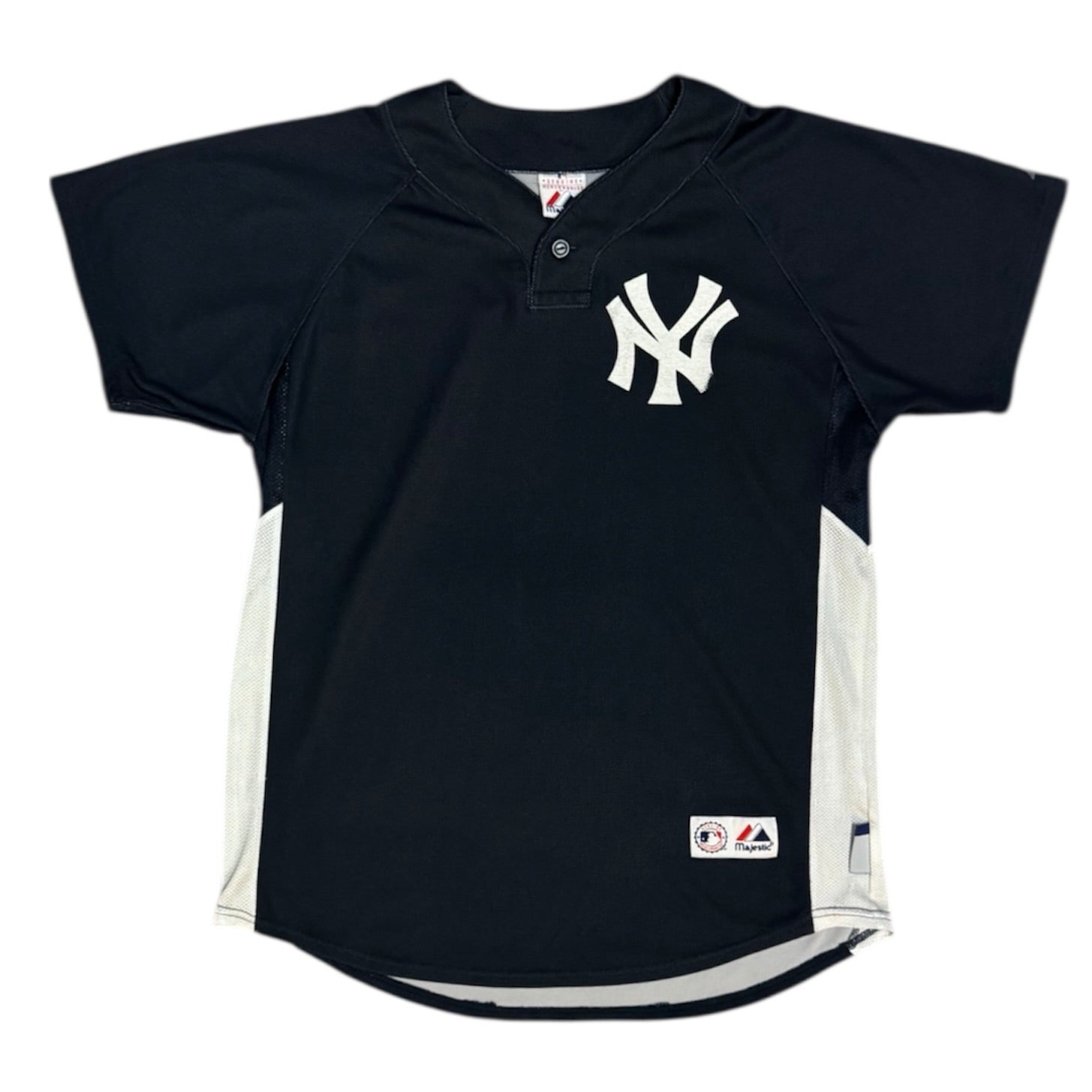 Majestic New York Yankees White Navy Baseball Jersey