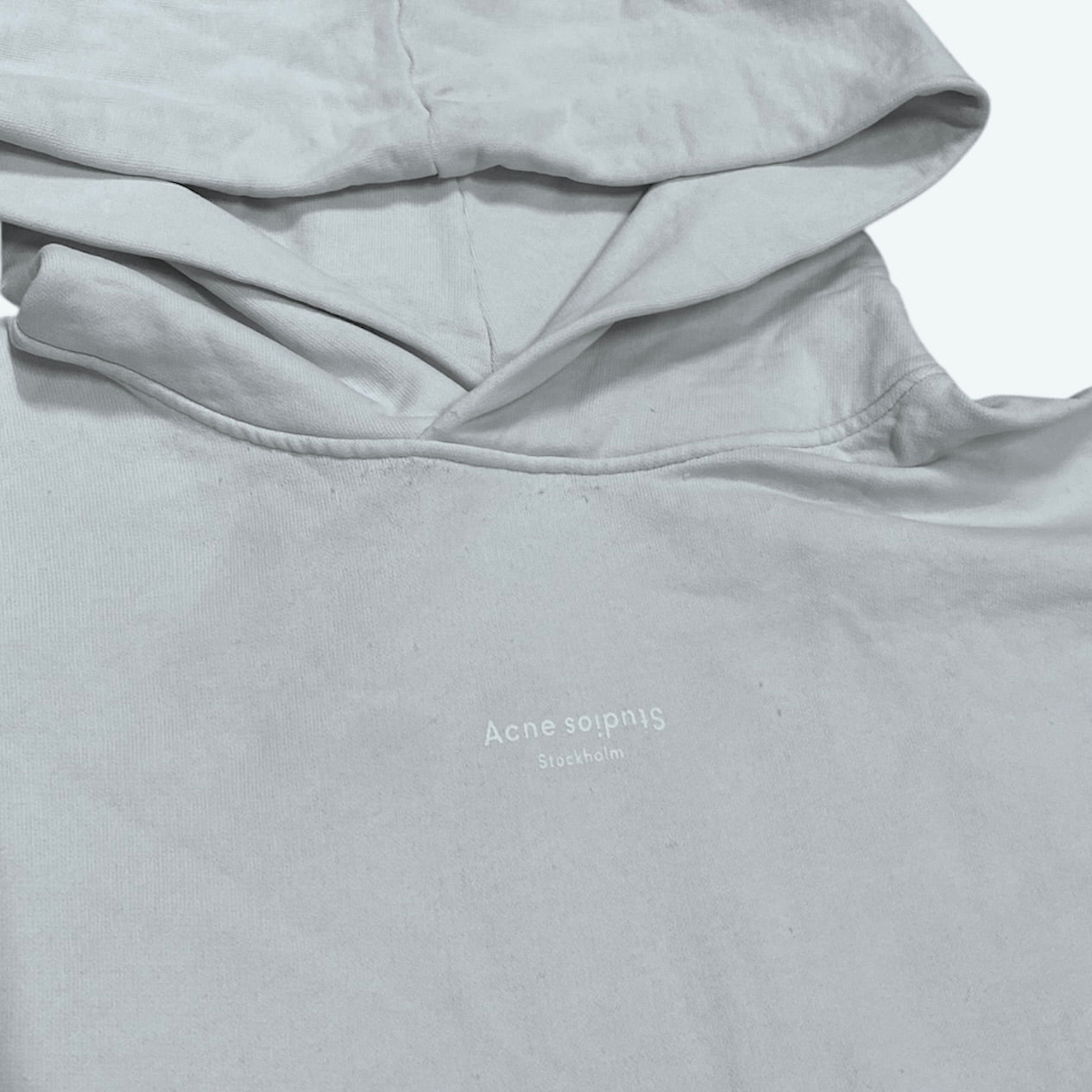 Acne Studios Blue Reverse Logo Hoodie