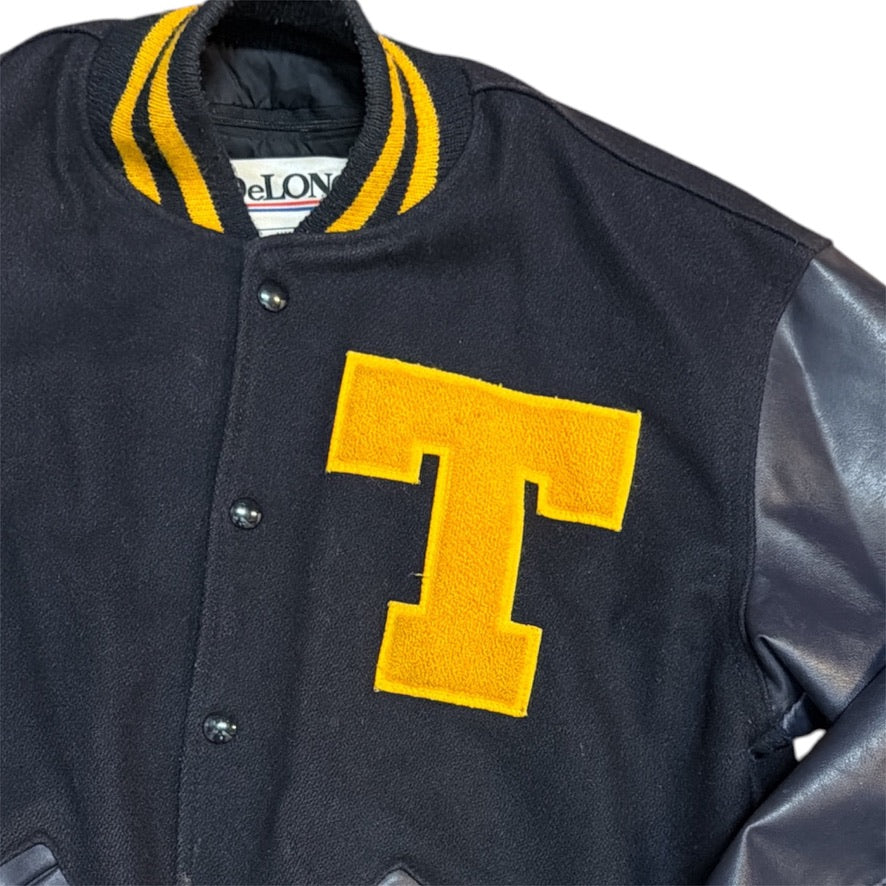 Vintage DeLong University Of Toledo Rockets Varsity Letterman Jacket