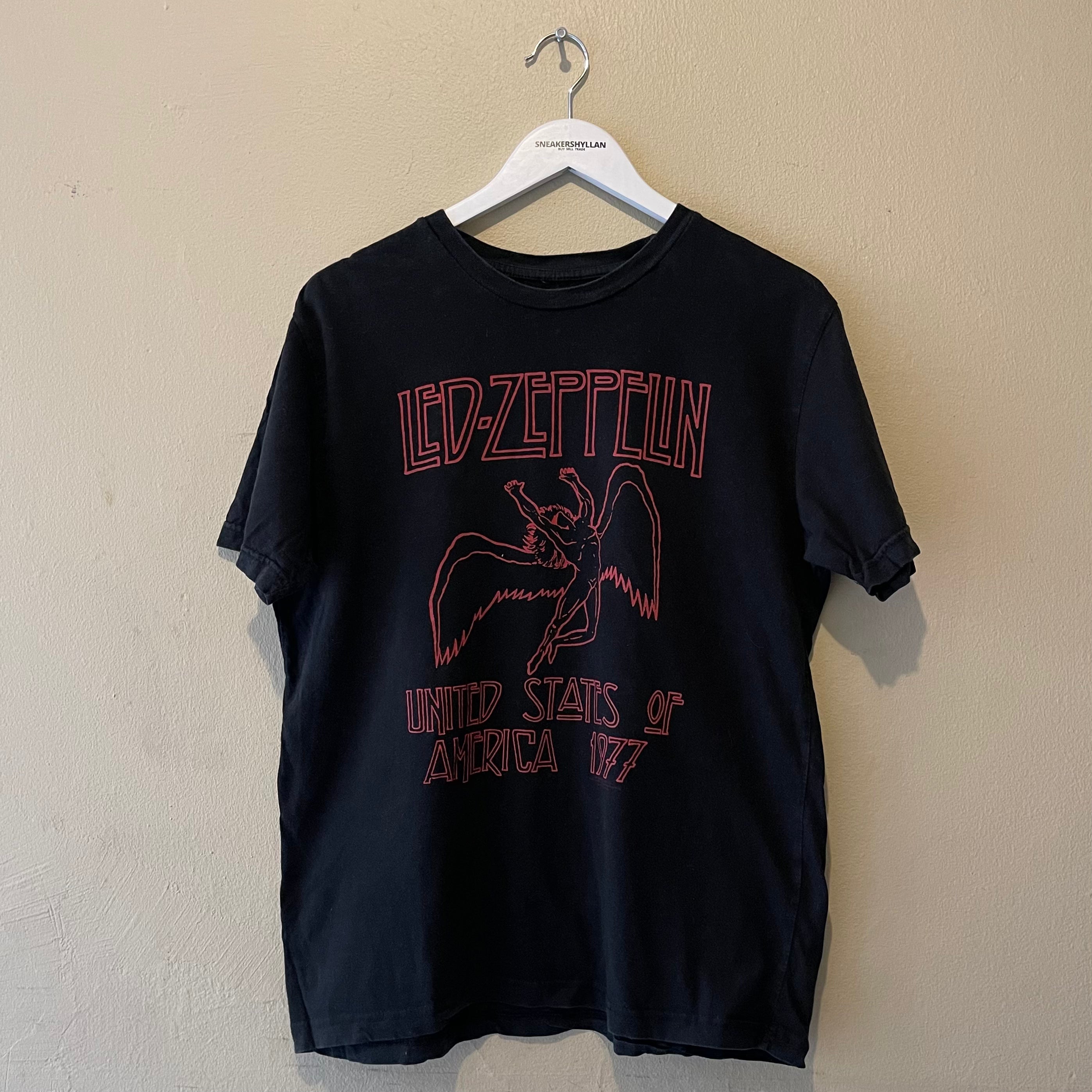 Led Zeppellin 1977 Black Red Tour Tshirt