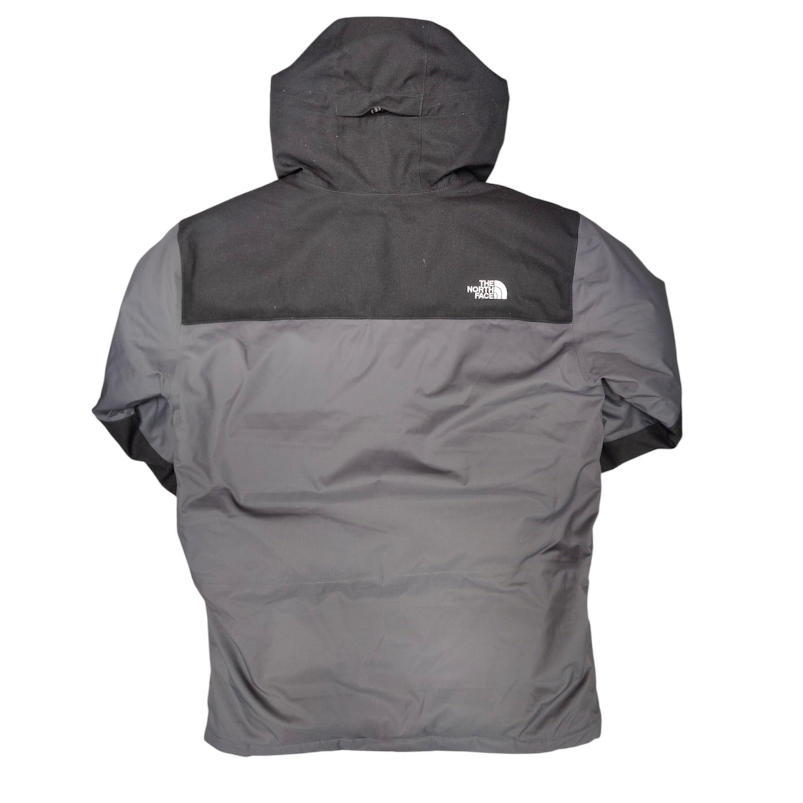 The North Face Grey Black Long Down Jacket