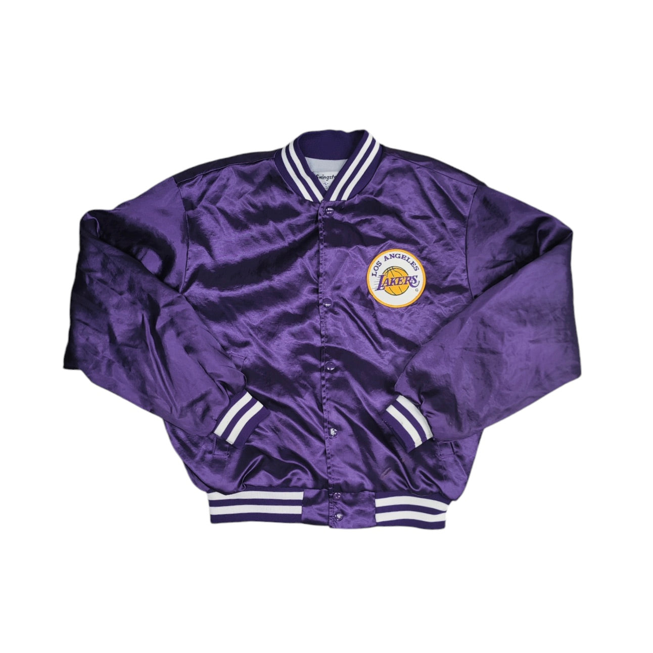 Lakers 90s NBA Purple Satin Jacket