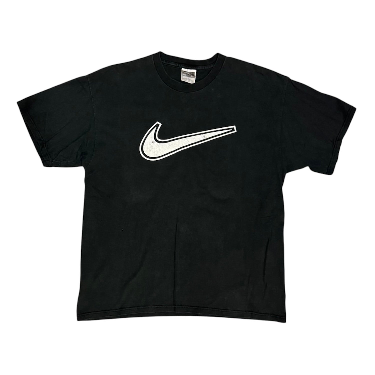 Vintage Nike Swoosh Black Tshirt