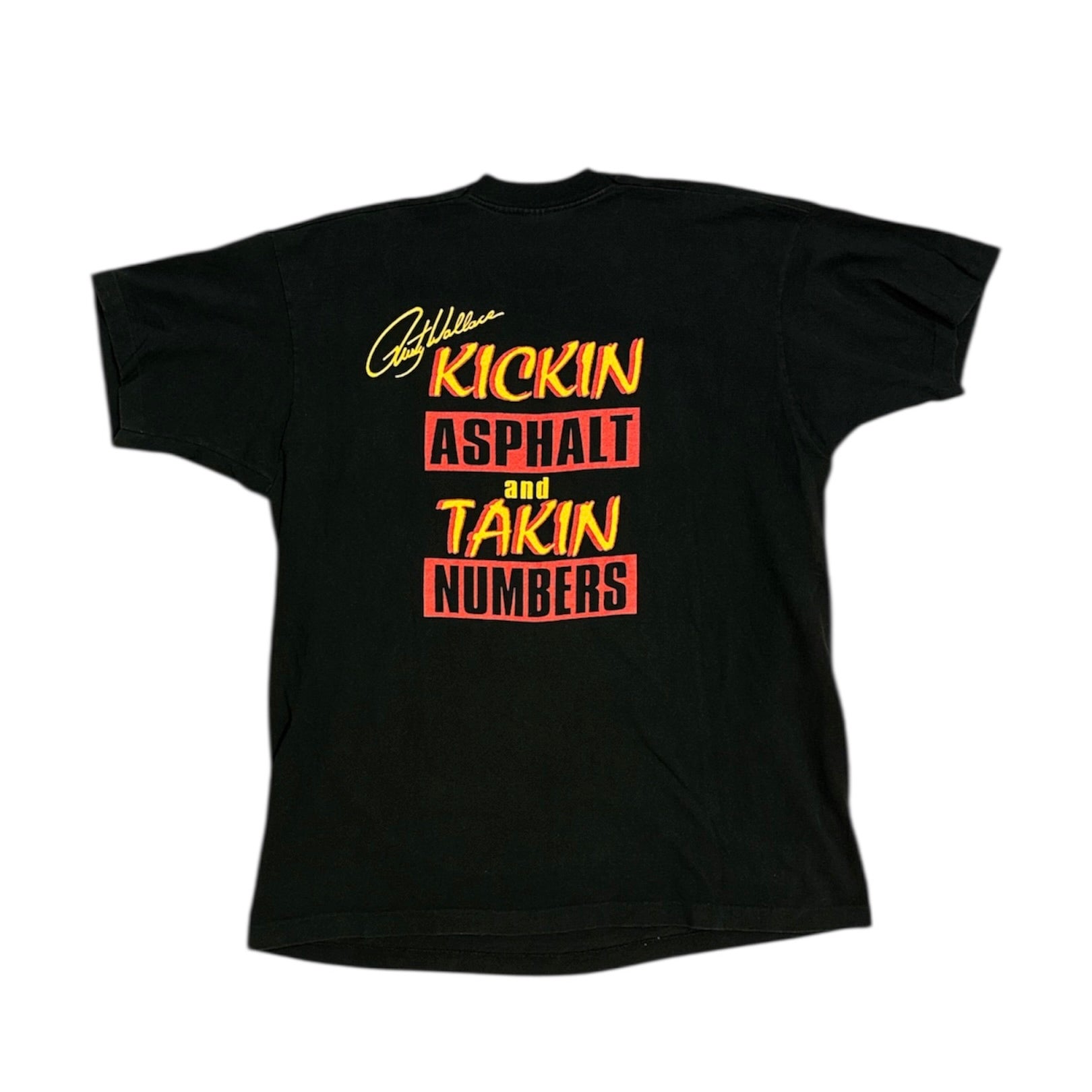 Vintage Rusty Wallace Nascar Black Single Stitch Tshirt