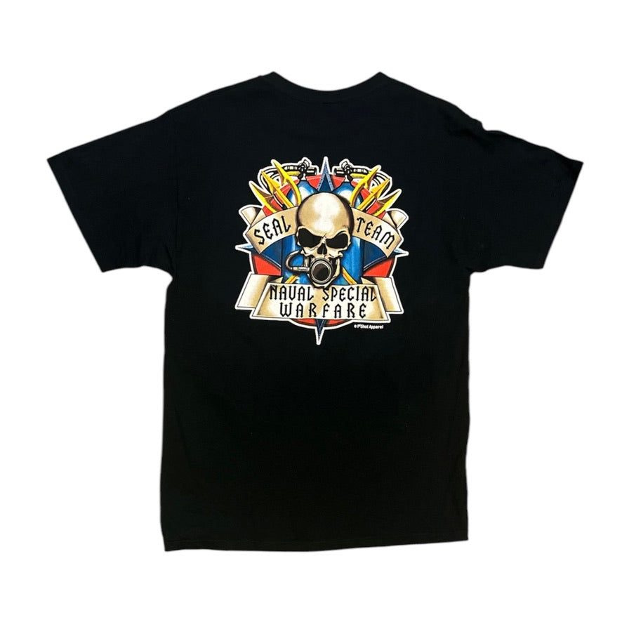 Fruit of the Loom Heavy Navy Seals Black Tshirt
