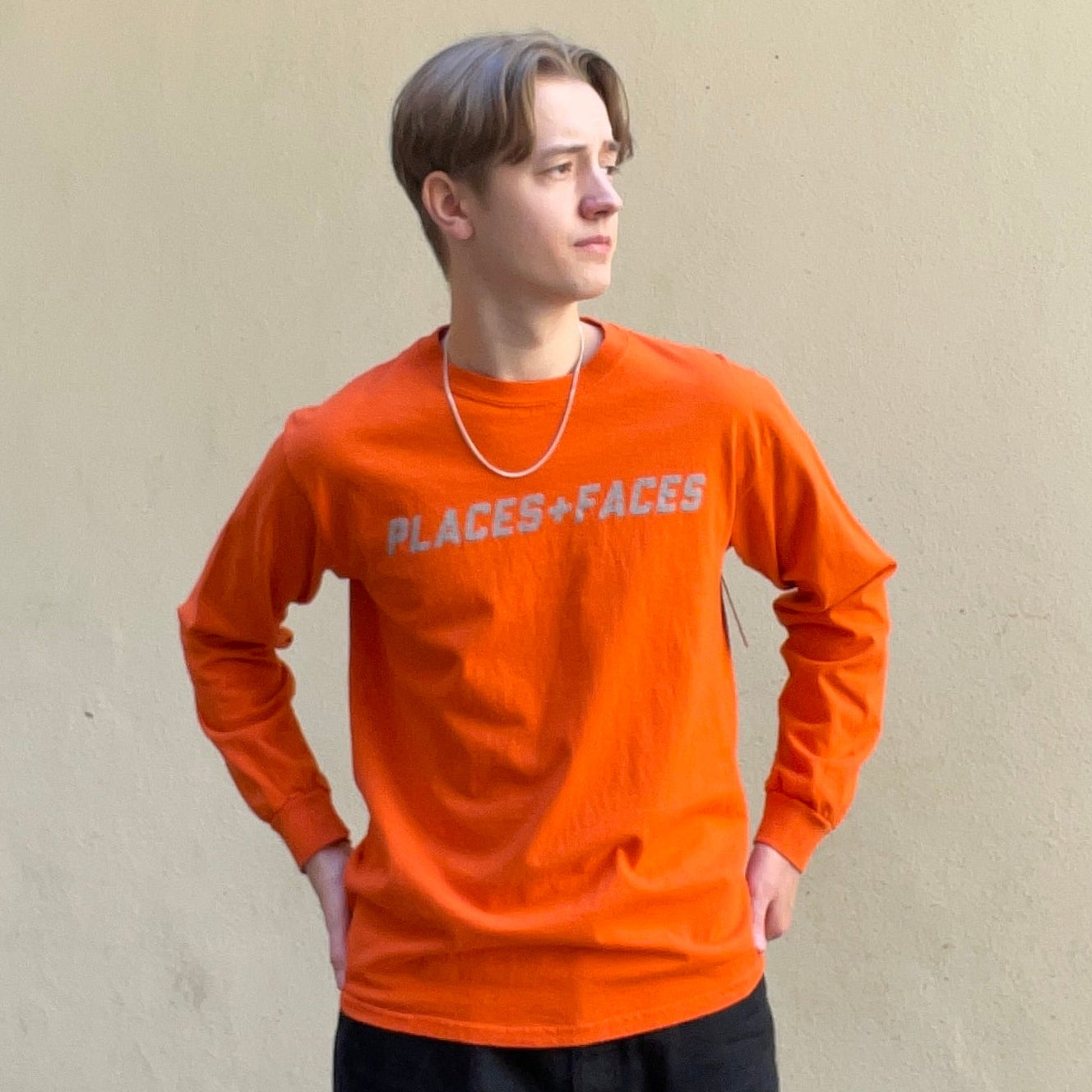 Places+ Faces Orange Long Sleeve Tshirt