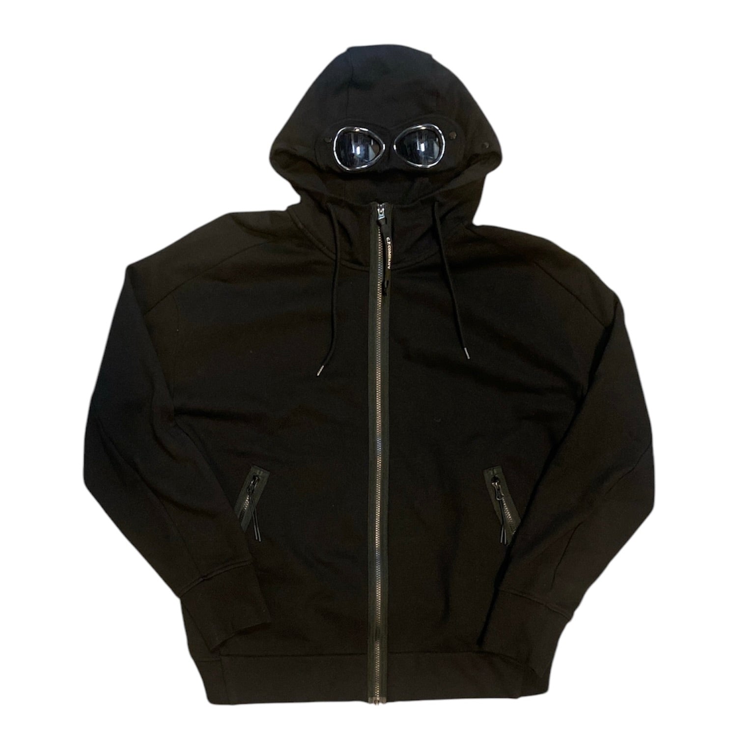 C.P. Company Goggle Hood Full Zip Black Hoodie