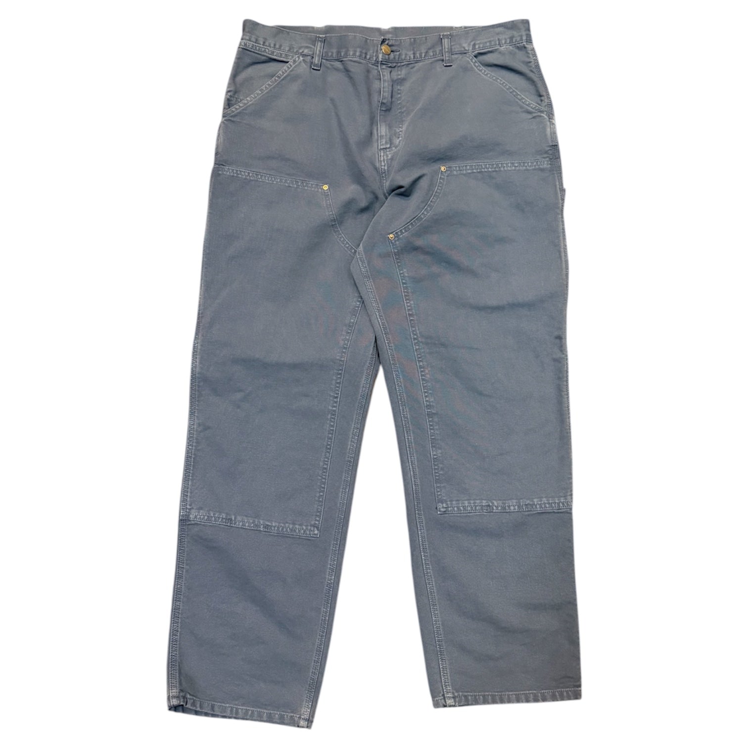 Carhartt WIP Double Knee Washed Blue Pants