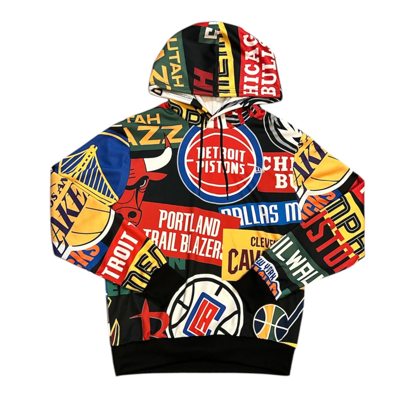 New Era NBA Logo All Over Print Hoodie