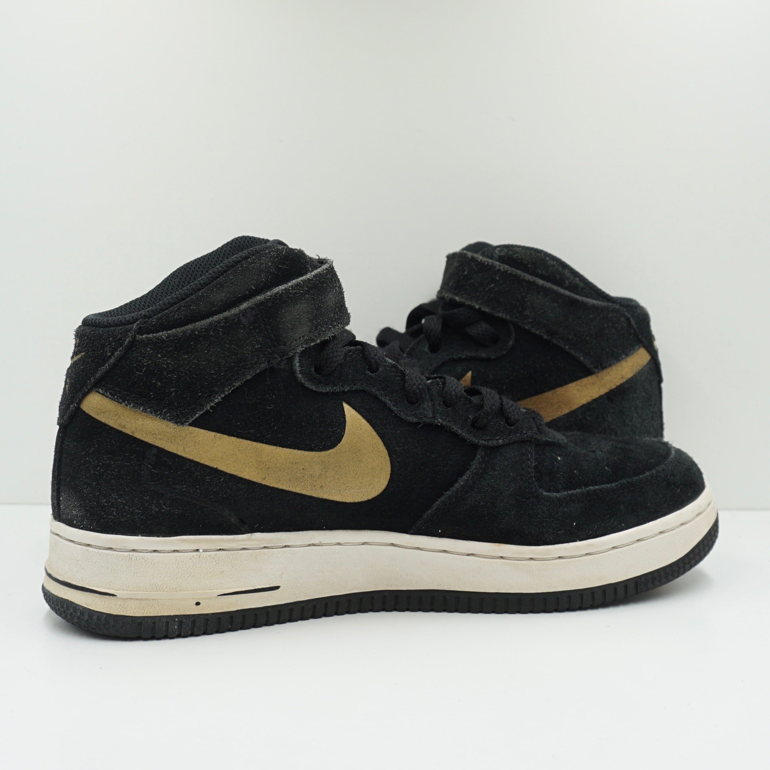 Nike Air Force 1 Mid Black Gold (GS)