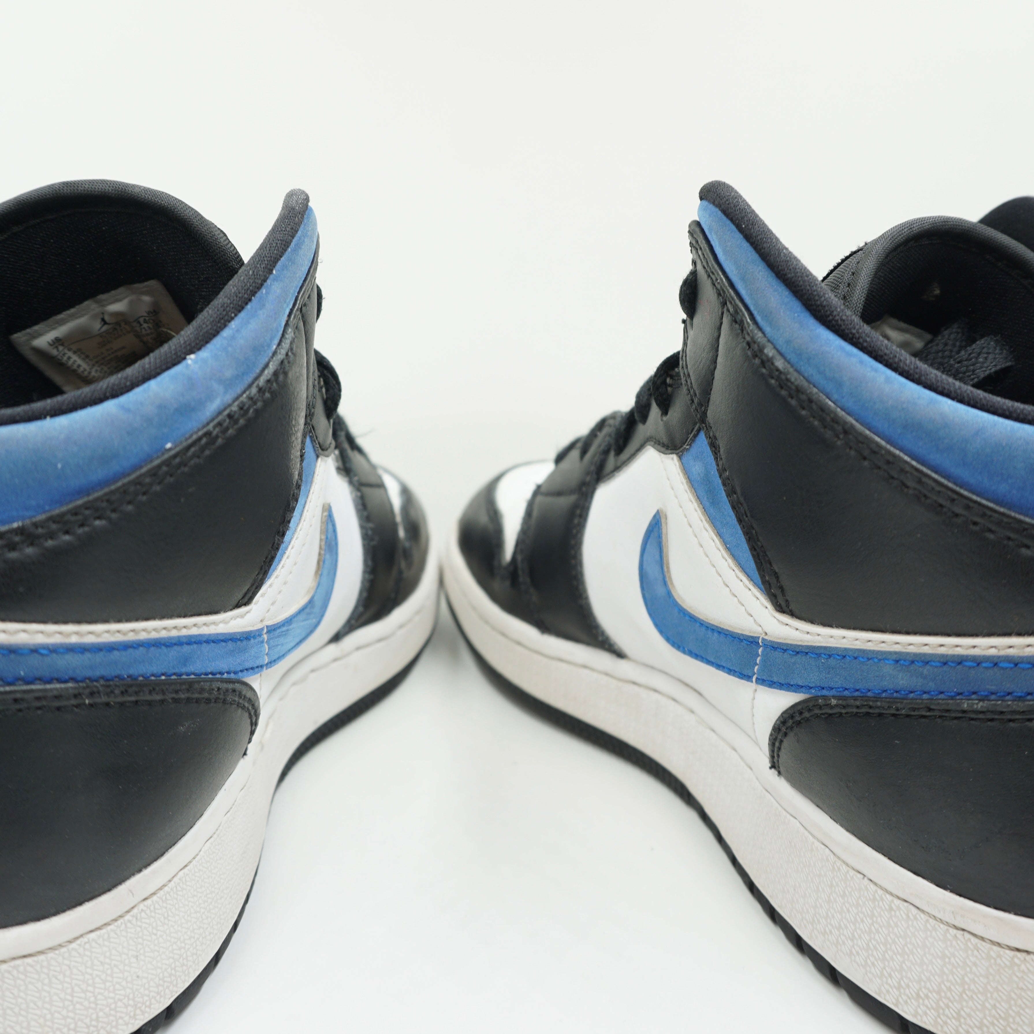 Jordan 1 Mid White Black Racer Blue (GS)
