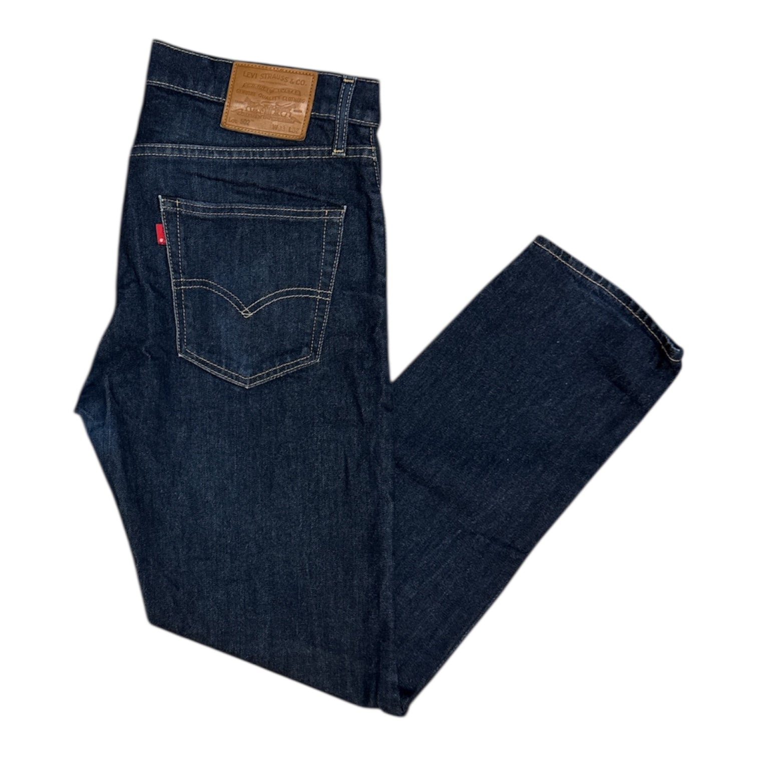 Levis 502 Premium Taper Dark Denim Blue Jeans