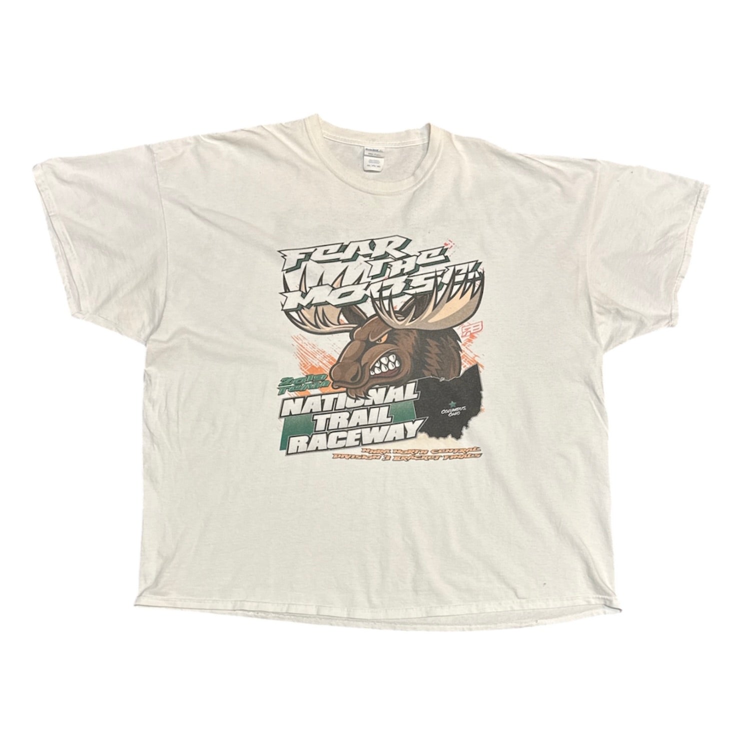 Fear The Moose National Trail Raceway White Tshirt