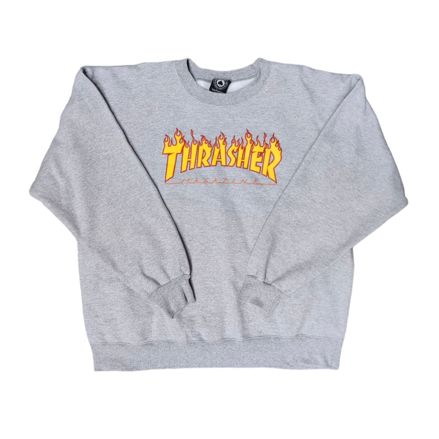 Thrasher Flame Logo Grey Crewneck