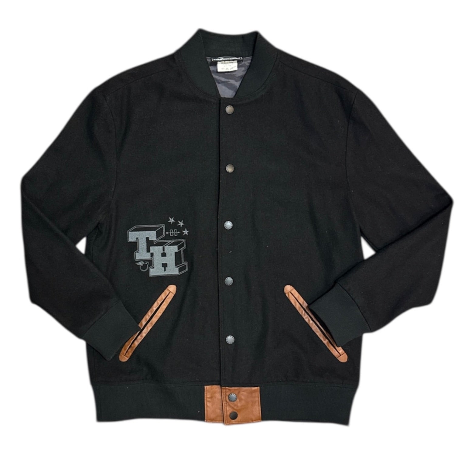 The Hundreds Black Wool Varsity Jacket