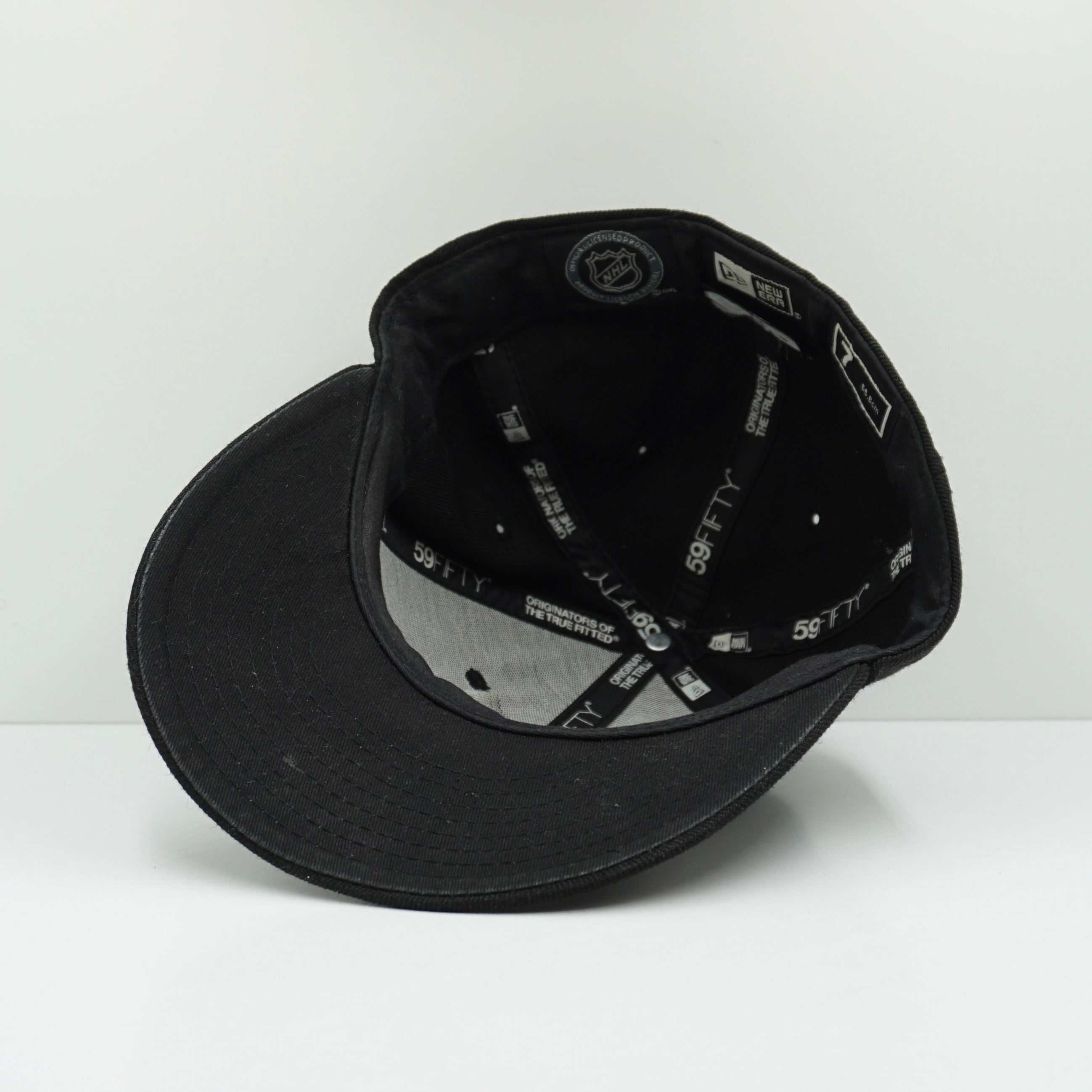 New Era New York Rangers Black White Fitted Cap