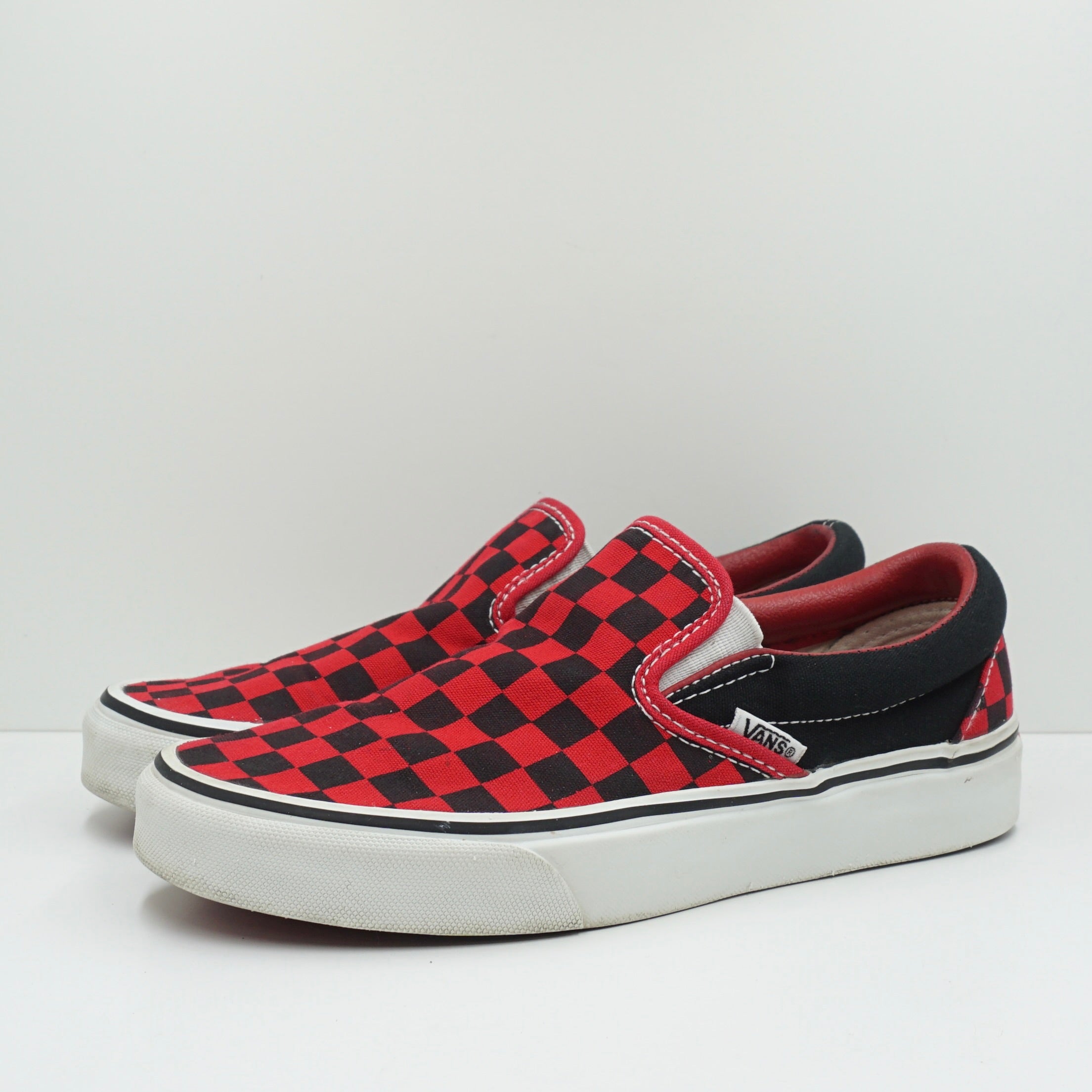 Vans Slip On Checkerboard Red Black