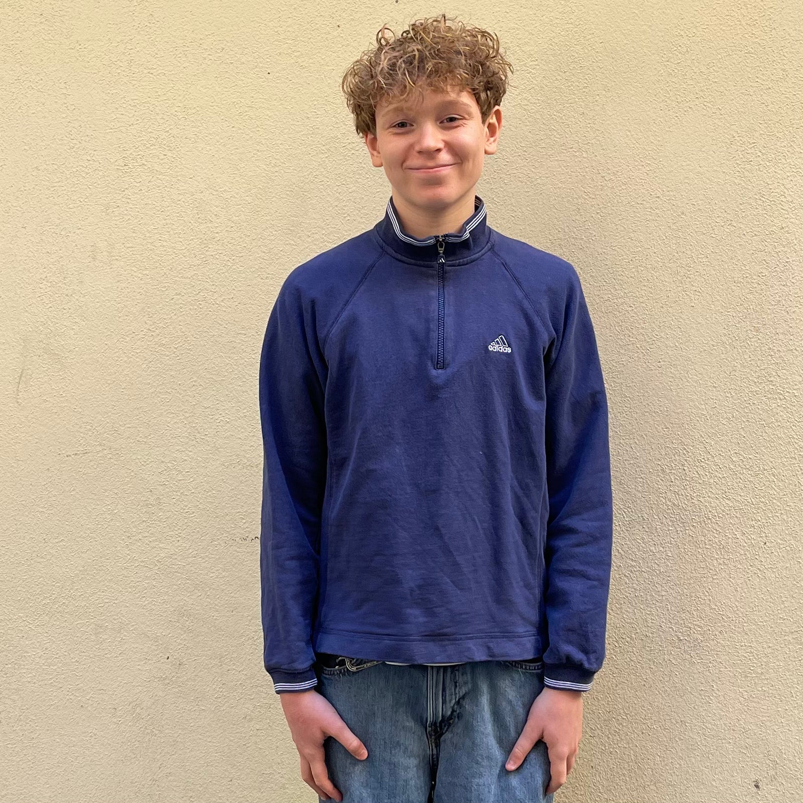 Vintage adidas half zip sweatshirt hotsell