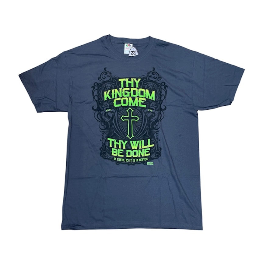 Fruit Of The Loom Kerusso Thy Kingdom Come Grey Tshirt