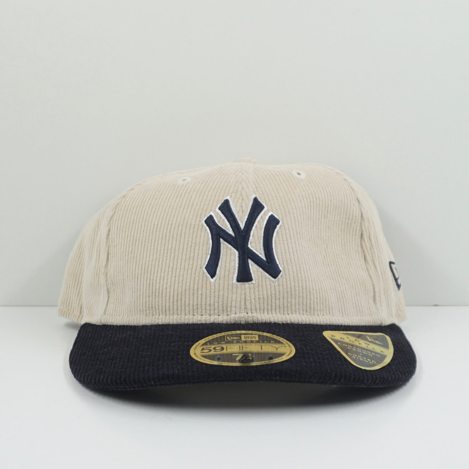 New Era New York Yankees Corduroy Beige Navy Fitted Cap