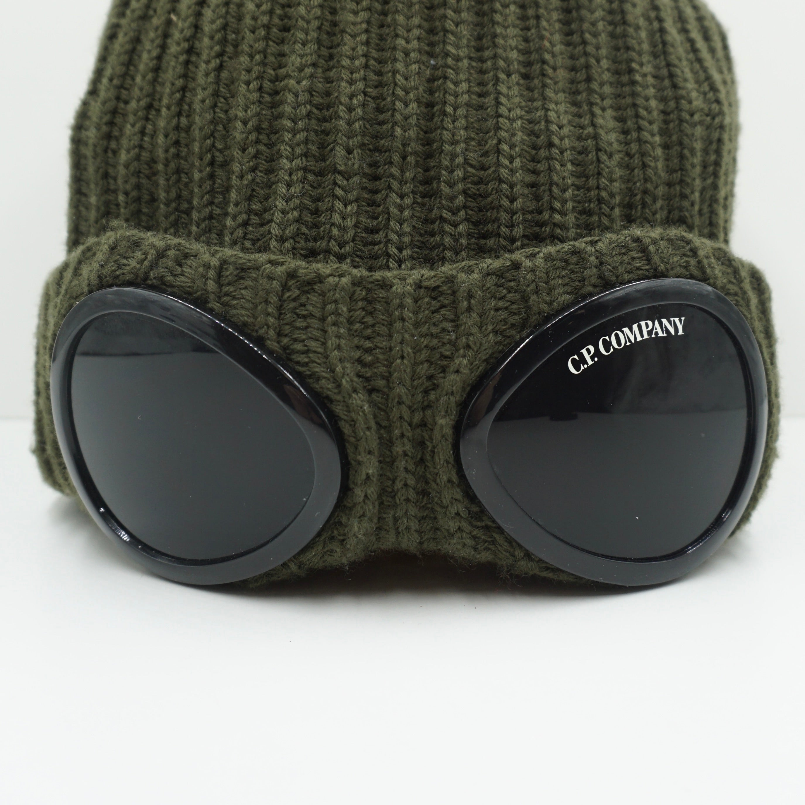 C.P Company Green Google Beanie