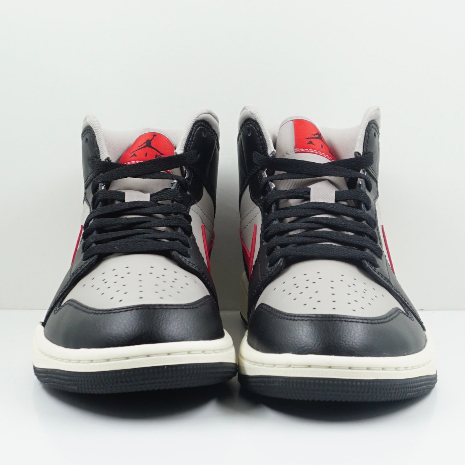 Jordan 1 Mid Black College Grey Gym Red (W)