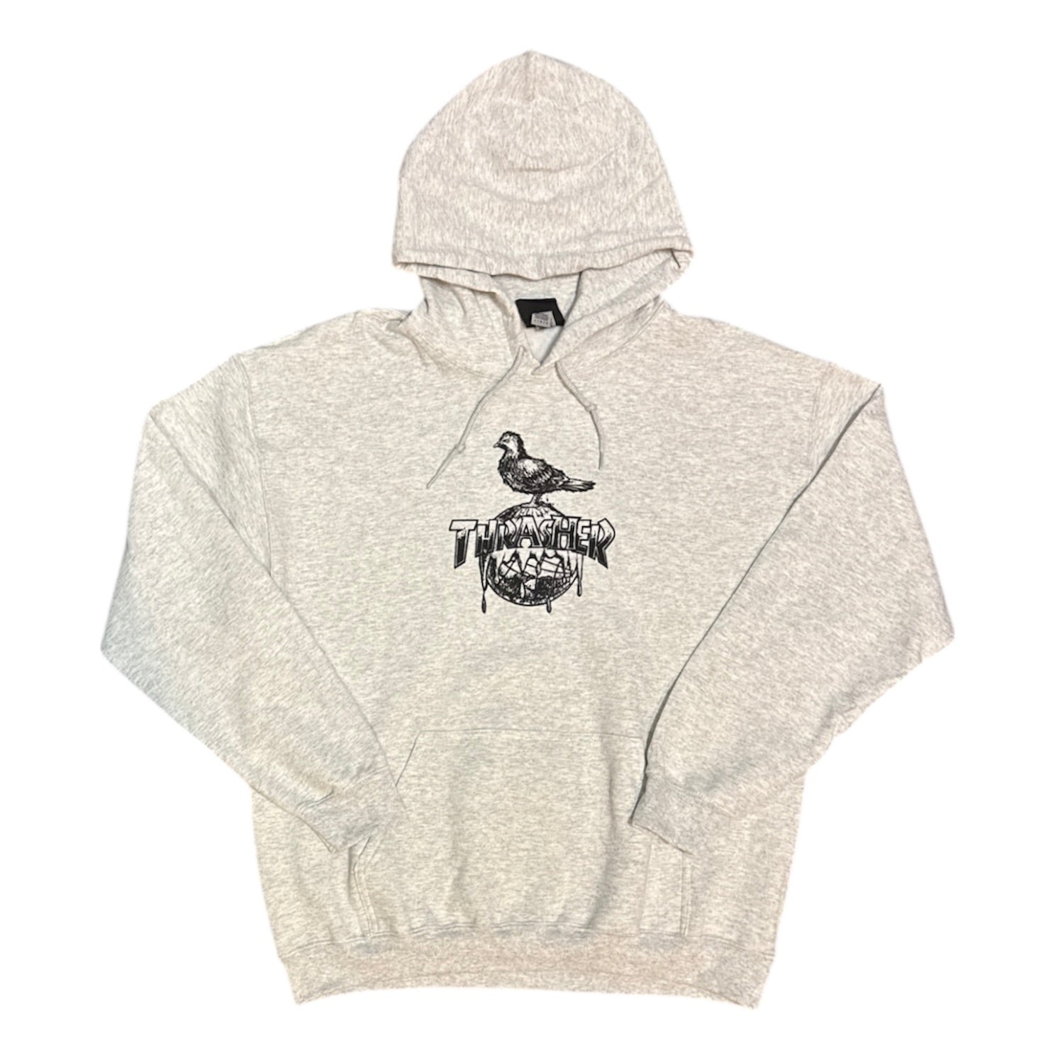 Thrasher Crow Black Logo Grey Hoodie