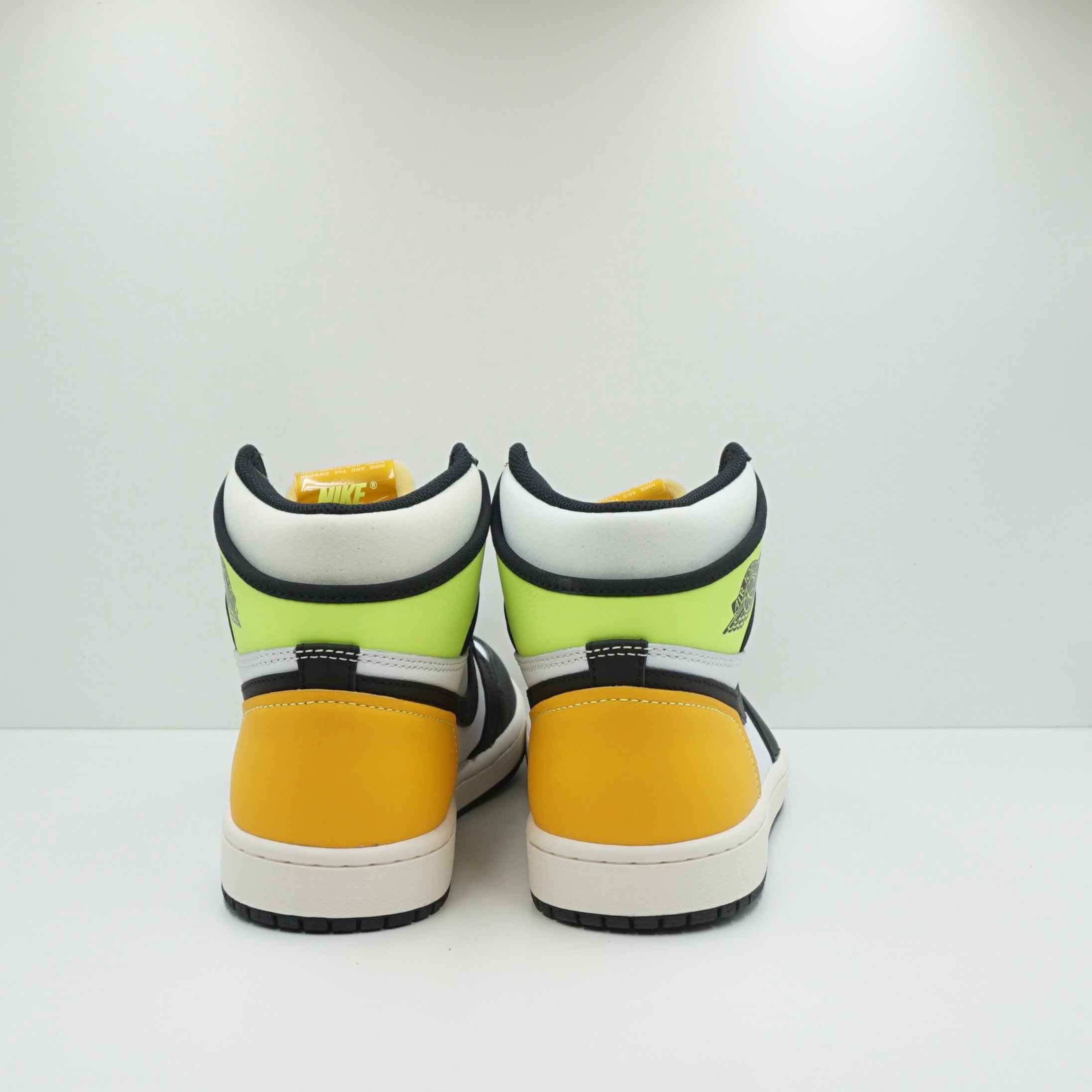 Jordan 1 Retro High White Black Volt University Gold