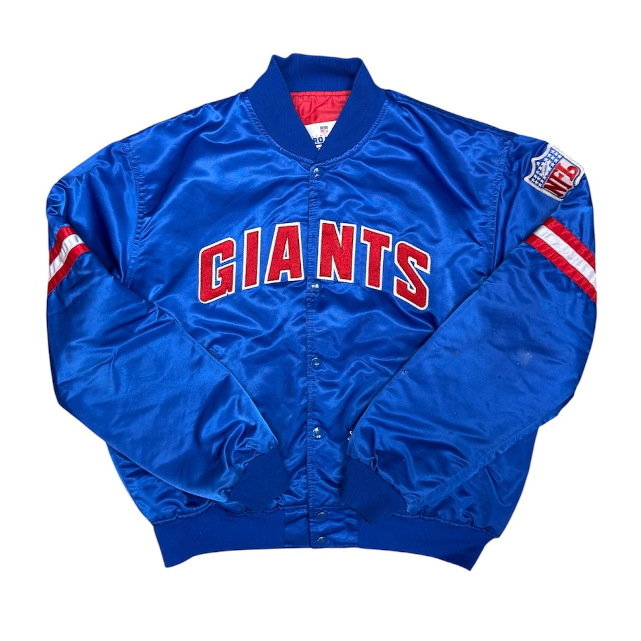 Starter Proline New York Giants NFL Blue Satin Jacket