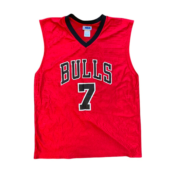 NBA Chicago Bulls Ben Gordon #7 Red Black White Vest