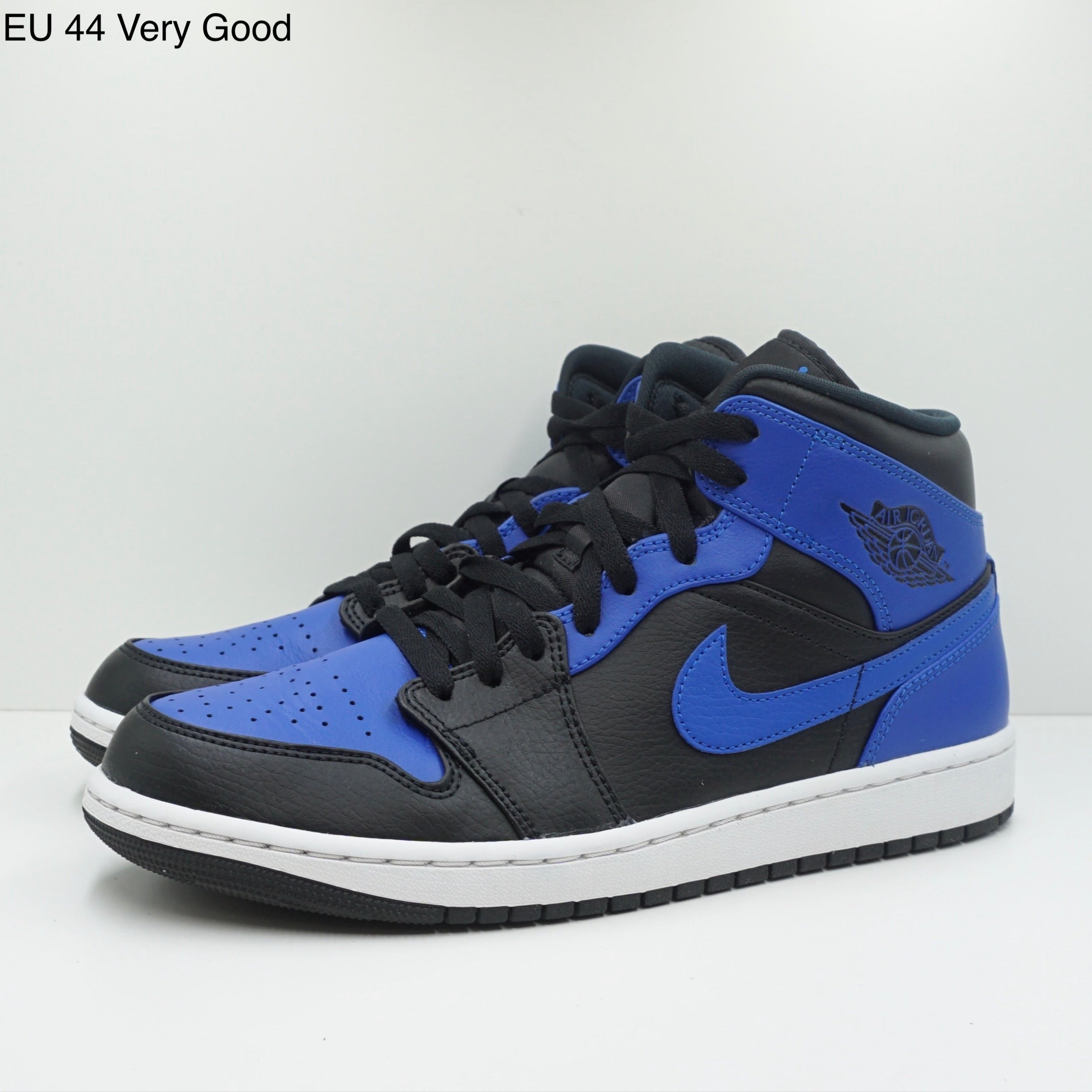 Jordan 1 Mid Hyper Royal Tumbled Leather