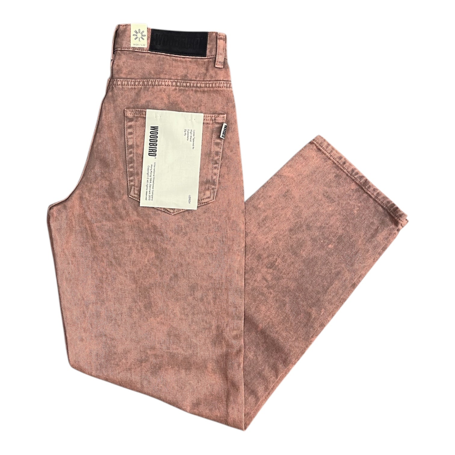Woodbird Loose Tapered Fit Pink Denim Pants