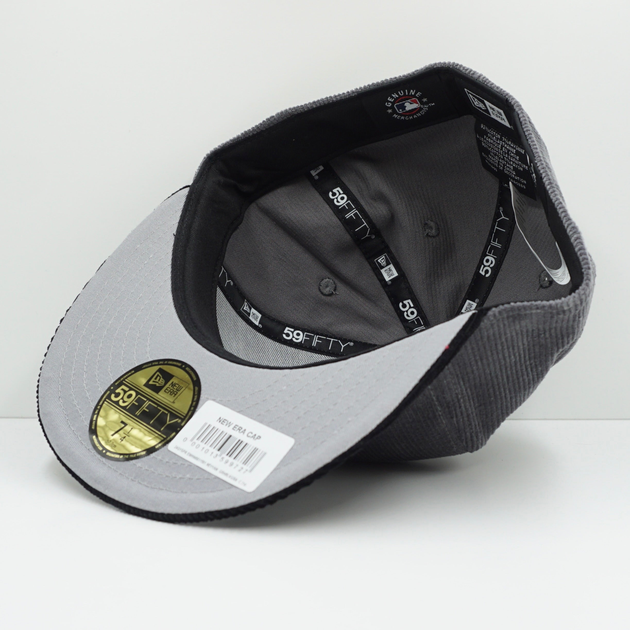 New Era Corduroy White Soxs Grey Fitted Cap