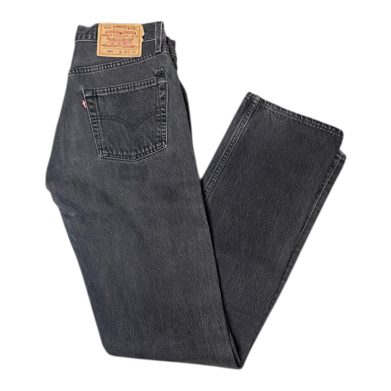 Vintage Levis Black Grey 501 Jeans