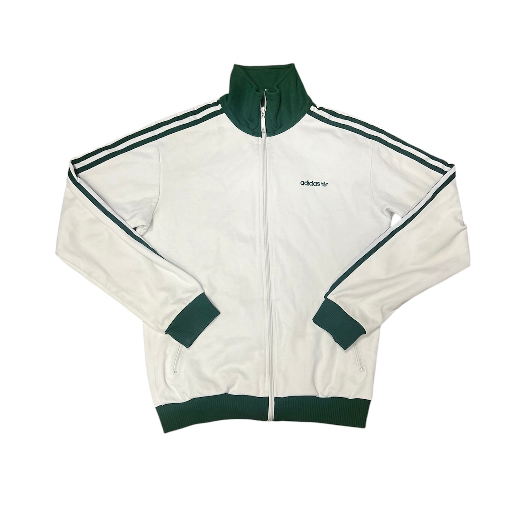 Adidas White Green Track Jacket